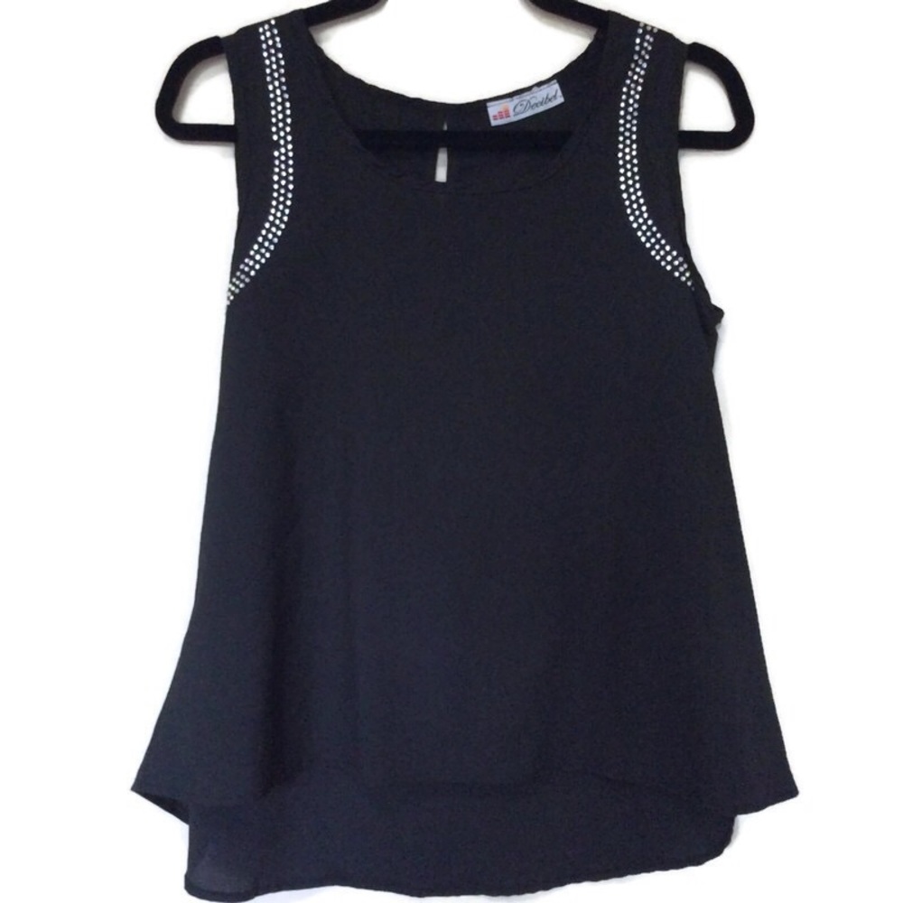 Decibel Black Sleeveless Blouse